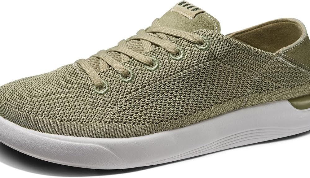 REEF Mens Shoes, Swellsole Neptune Lightweight Sneakers, Breathable Knit, Soft Cushion Footbed, Crush-Back Heel